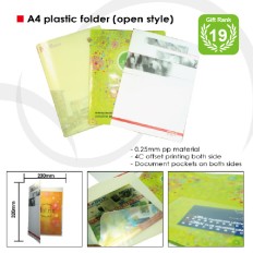 A4 Plastic Folder (open style)